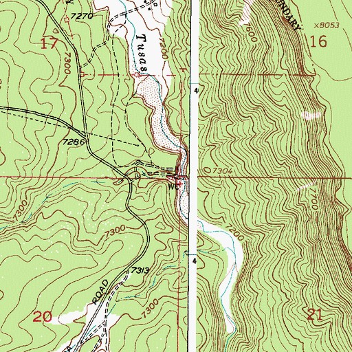 Topographic Map of Caada del Abrevadero, NM