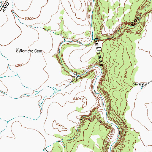 Topographic Map of Caada del Alamito, NM