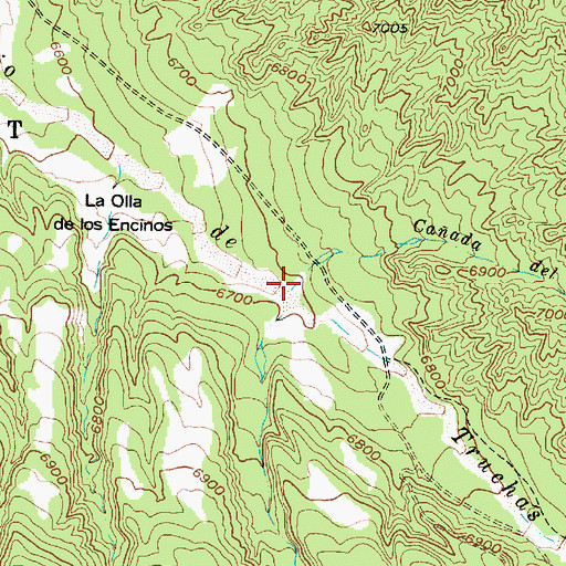 Topographic Map of Caada del Apache del Ojito, NM