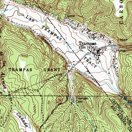 Topographic Map of Caada del Arrastradero, NM