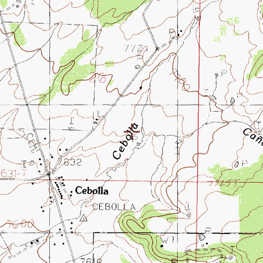 Topographic Map of Caada de Bano, NM