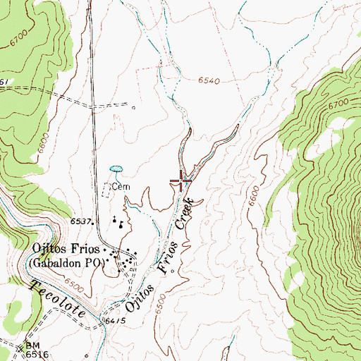 Topographic Map of Caada de Cabo Lucero, NM