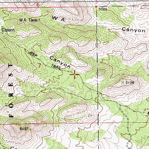Topographic Map of Owl Canyon, AZ