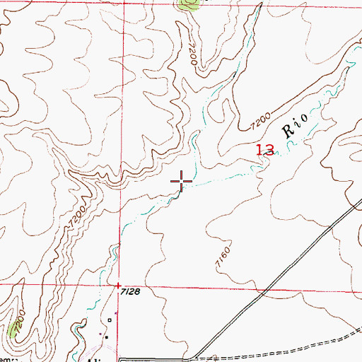 Topographic Map of Caada del Humo, NM