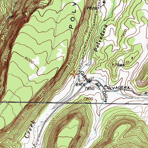 Topographic Map of Caada de Ojitos, NM