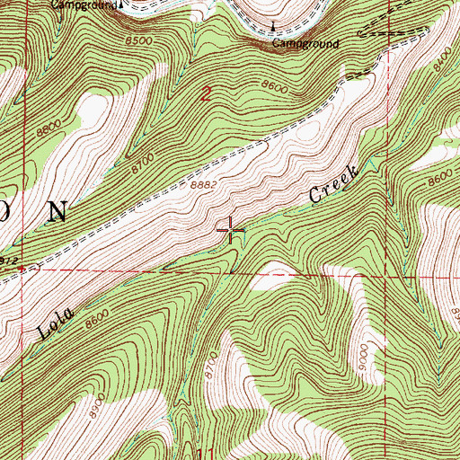 Topographic Map of Caada de Oso, NM