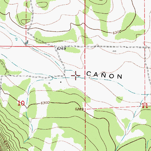 Topographic Map of Caada de Pueblo, NM