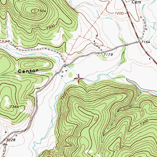 Topographic Map of Caada de Rocio, NM