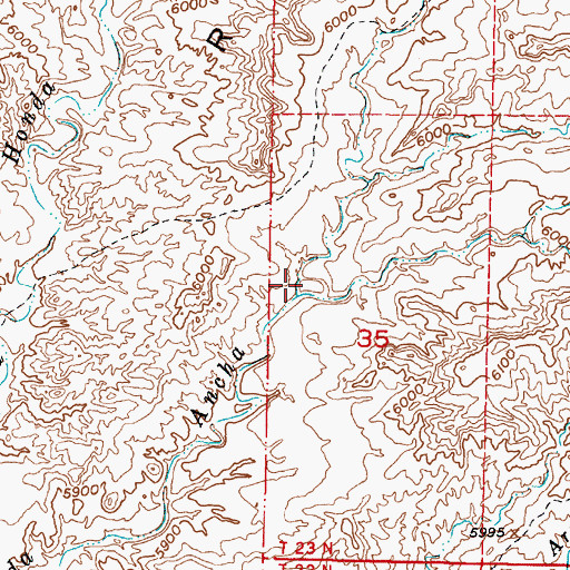Topographic Map of Caada Ancha del Norte, NM
