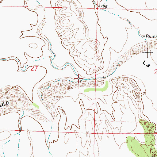 Topographic Map of Caada Bonita, NM