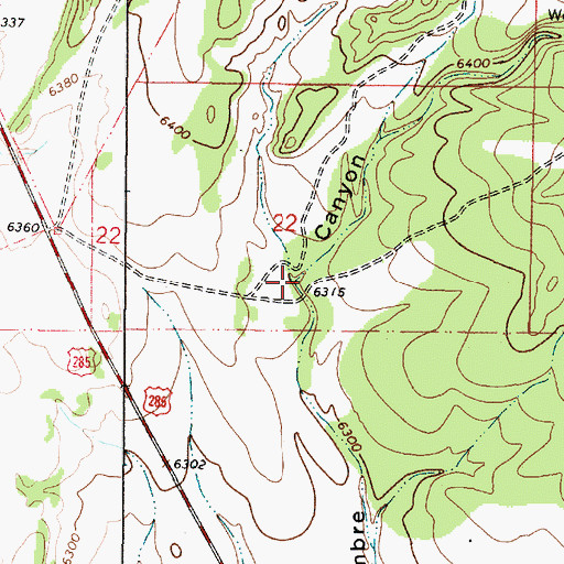 Topographic Map of Caada Colorado, NM