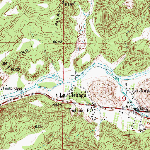Topographic Map of Caada Comanche, NM