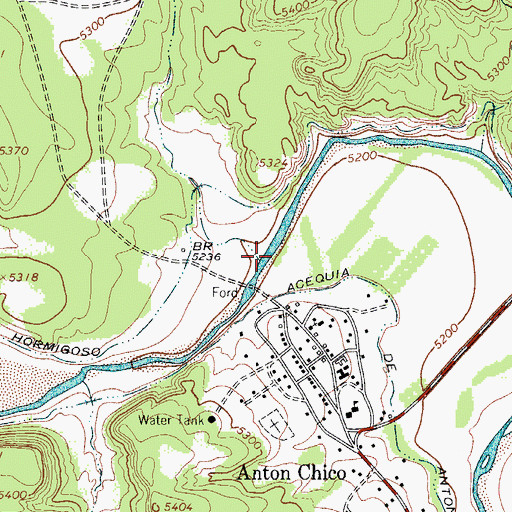 Topographic Map of Caada Gomez, NM