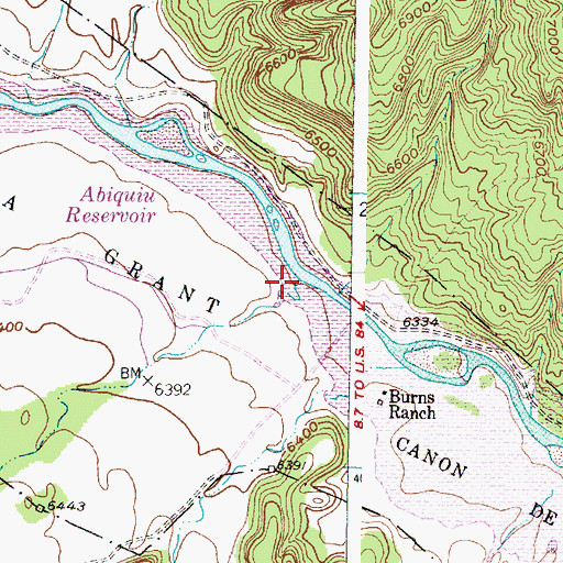 Topographic Map of Caada Gurule, NM