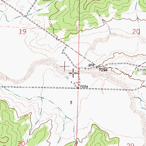 Topographic Map of Caada Jacquez, NM
