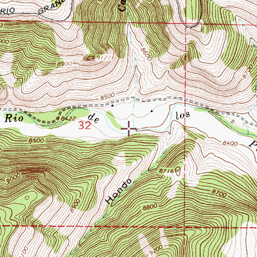 Topographic Map of Caada Jarosita, NM