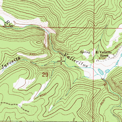 Topographic Map of Caada Jarosita, NM