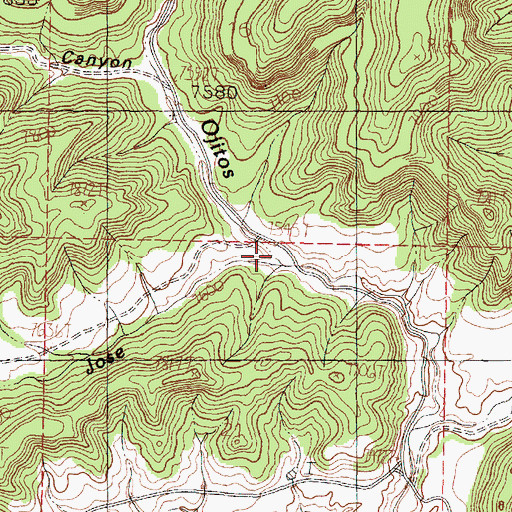 Topographic Map of Caada Jose, NM