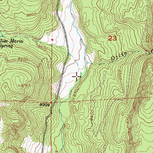Topographic Map of Caada Jose Maria, NM