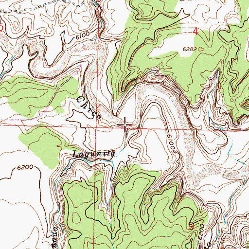 Topographic Map of Caada Lagunita, NM