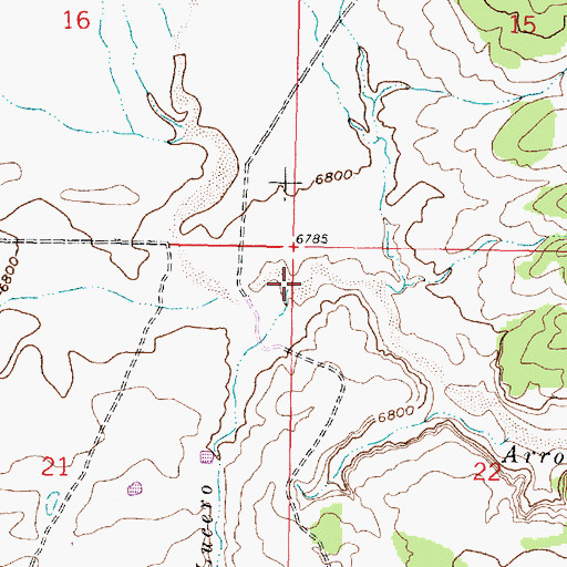 Topographic Map of Caada Lucero, NM