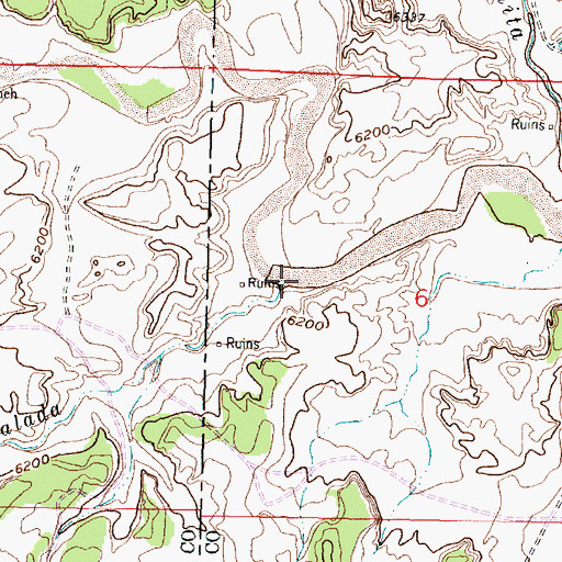Topographic Map of Caada Salada, NM