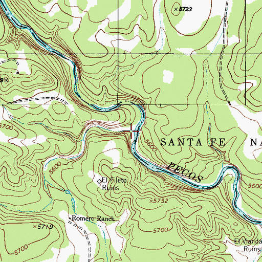Topographic Map of Caada Segura, NM
