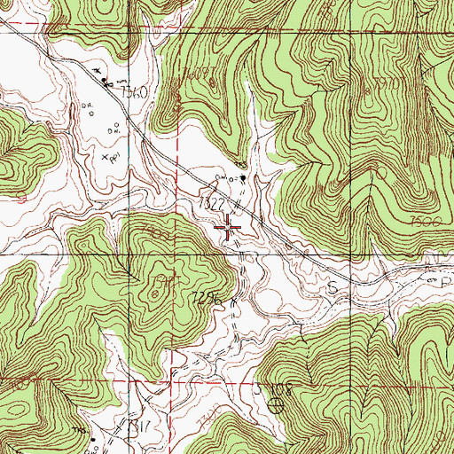 Topographic Map of Caada Simon, NM
