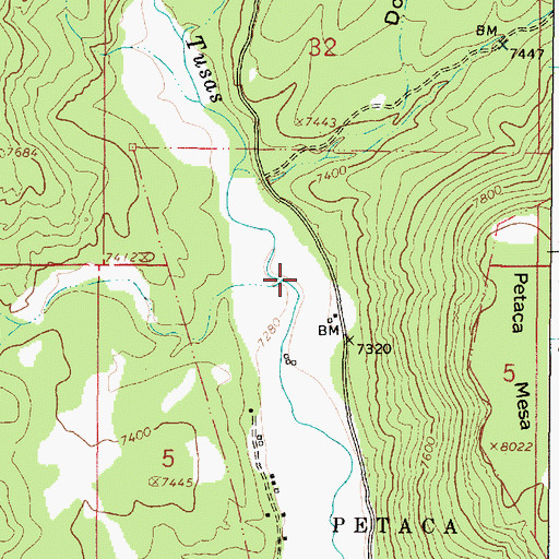 Topographic Map of Caada Spring de la Jarita, NM