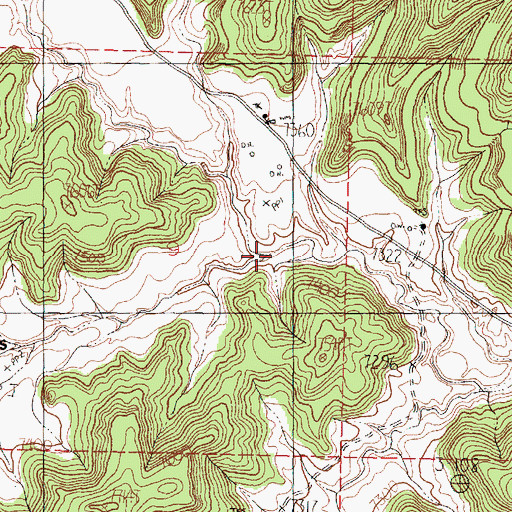 Topographic Map of Caada Tanques, NM