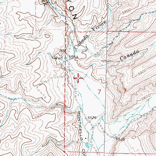 Topographic Map of Caada Viviancito, NM