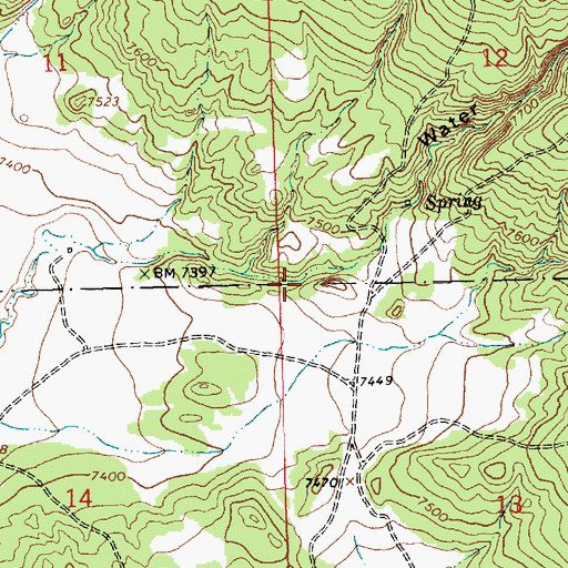 Topographic Map of Caocico, NM