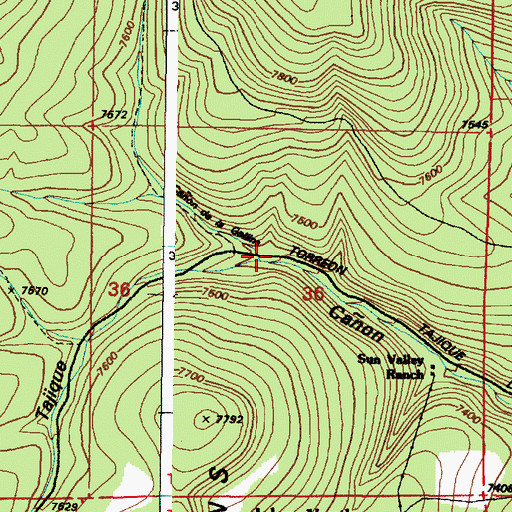 Topographic Map of Caon de la Gallina, NM