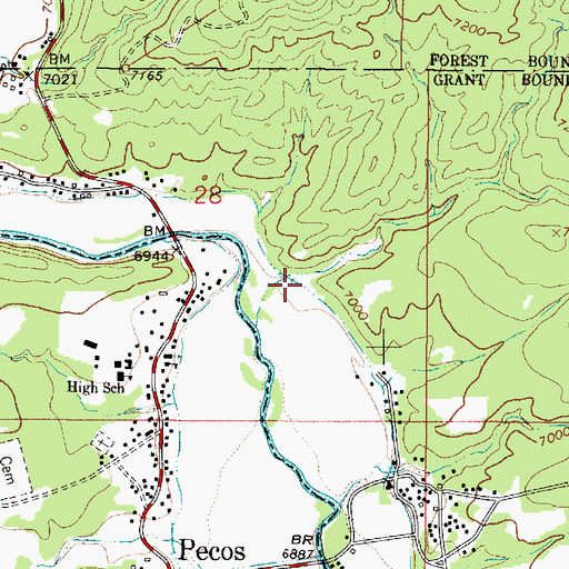 Topographic Map of Caon de la Madera, NM