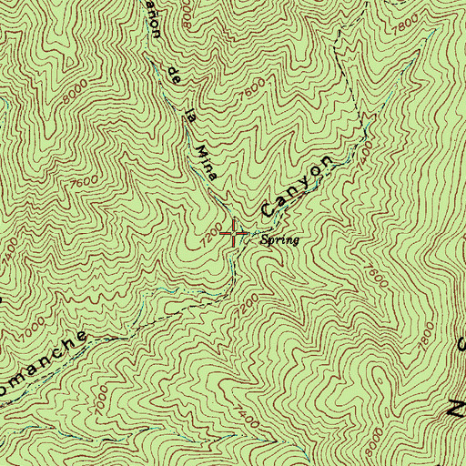 Topographic Map of Caon de la Mina, NM