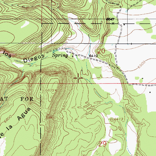 Topographic Map of Caon de los Diegos, NM