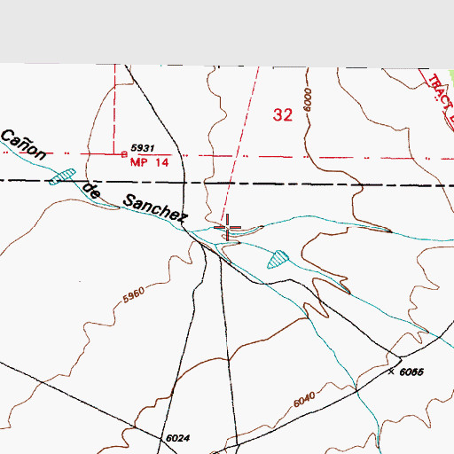 Topographic Map of Canon de los Seis, NM