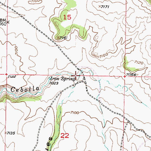 Topographic Map of Caon de los Tanques, NM