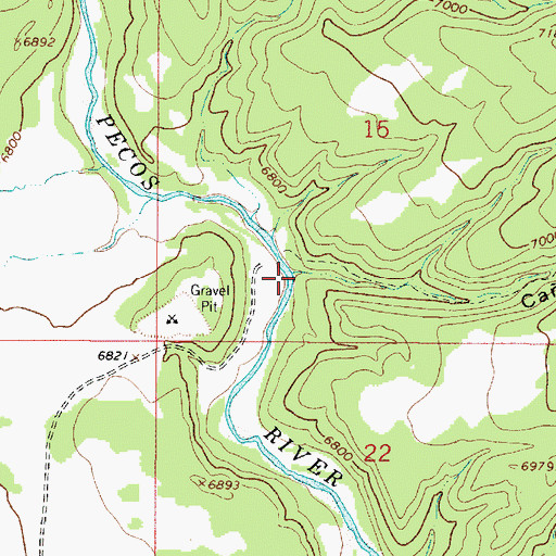 Topographic Map of Caon de los Trigos, NM
