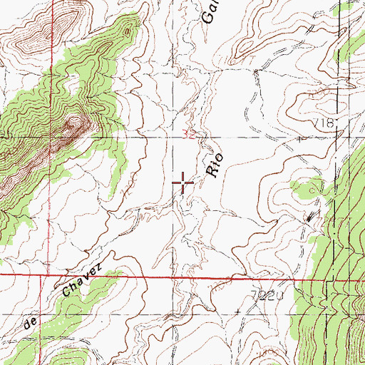 Topographic Map of Caon de Chavez, NM
