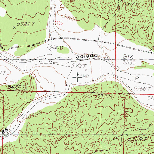 Topographic Map of Caon de las Cabras, NM