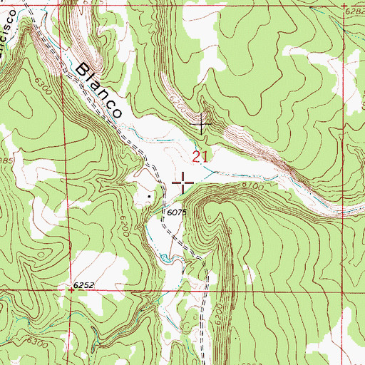 Topographic Map of Caon de Mucha Agua, NM
