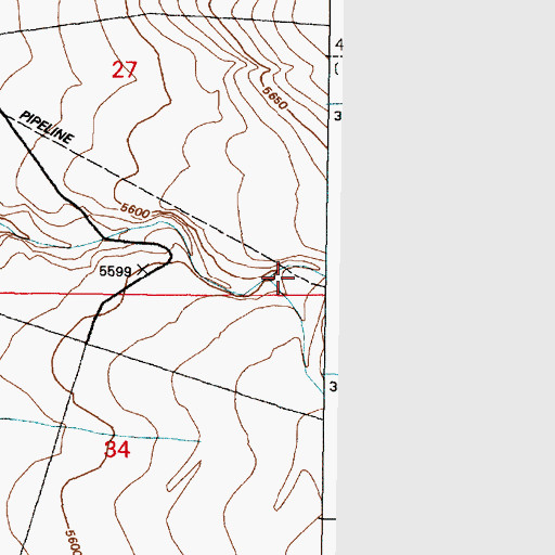 Topographic Map of Caon de Sanchez, NM