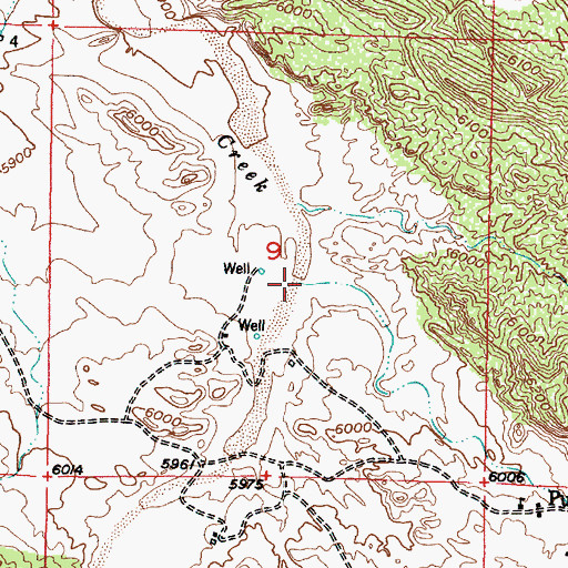 Topographic Map of Caon del Agua, NM