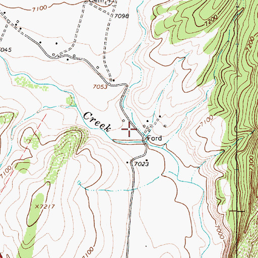 Topographic Map of Caon del Angosto, NM