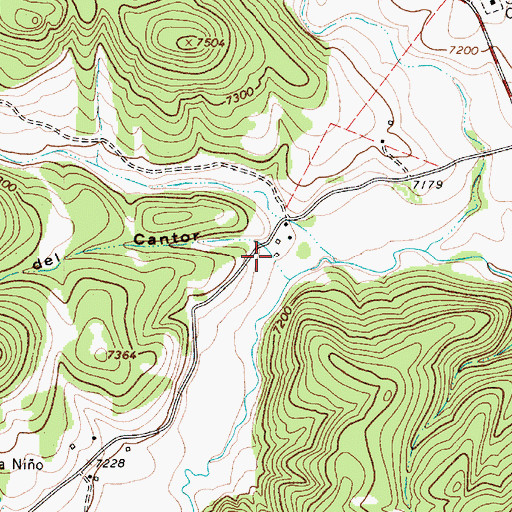 Topographic Map of Caon de Cantor, NM