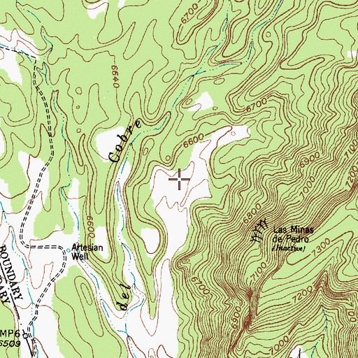 Topographic Map of Caon de Cobre, NM