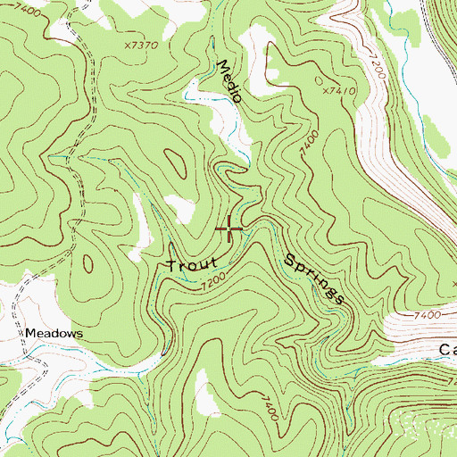 Topographic Map of Caon de Medio, NM
