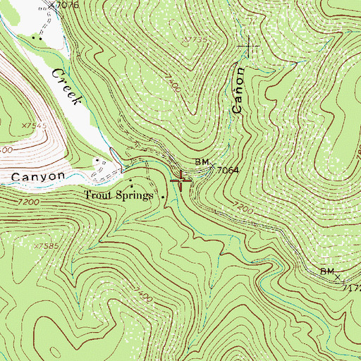 Topographic Map of Caon de Ojo Sabina, NM