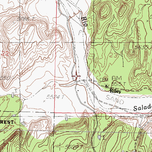 Topographic Map of Caon del Tanque Hondo, NM